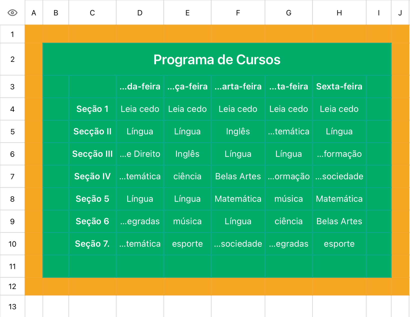 Curso verde